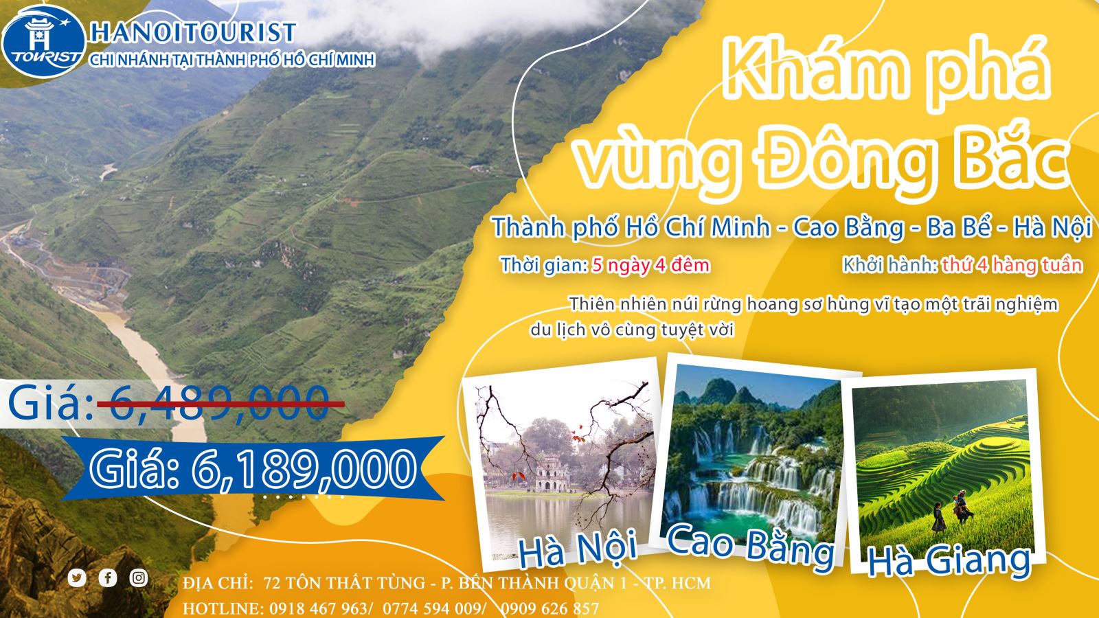 Tour Du Xuân: Sài Gòn - Hà Giang - Cao Bằng - Bắc Cạn - Tuyên Quang- Hà Nội (5N)